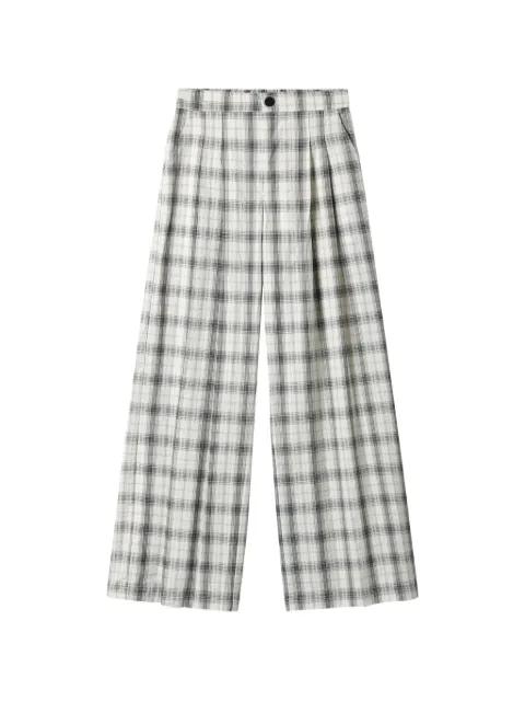 elasticated-waistband checked trousers by TOUT A COUP