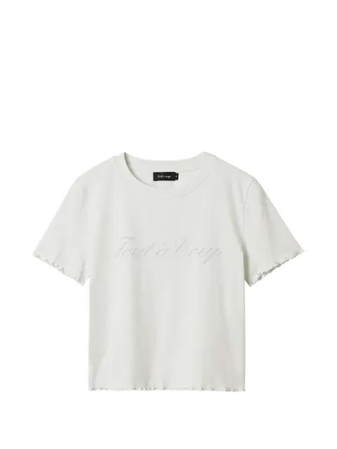 embellished ruffled T-shirt by TOUT A COUP