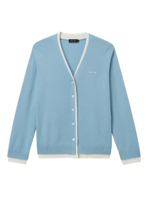 embroidered-logo cardigan by TOUT A COUP