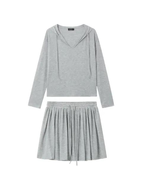 fine-ribbed skirt (set of two) by TOUT A COUP