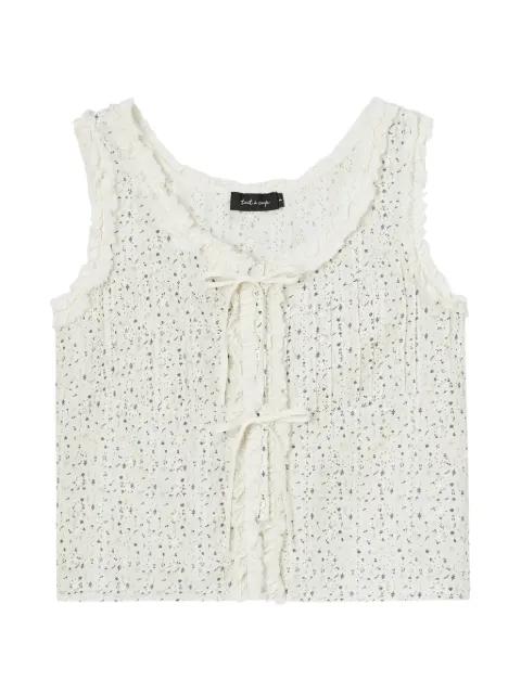 floral-print ruffled top by TOUT A COUP
