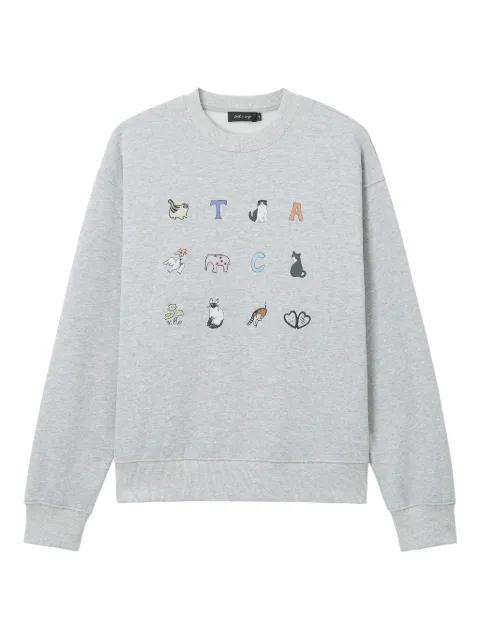 graphic-print crewneck top by TOUT A COUP