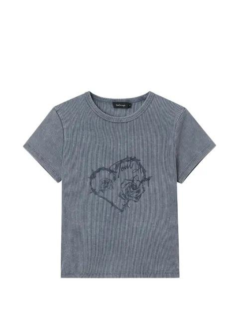 graphic-print ribbed T-shirt by TOUT A COUP
