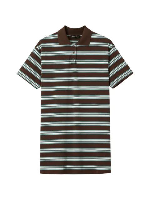 horizontal-striped polo mini dress by TOUT A COUP