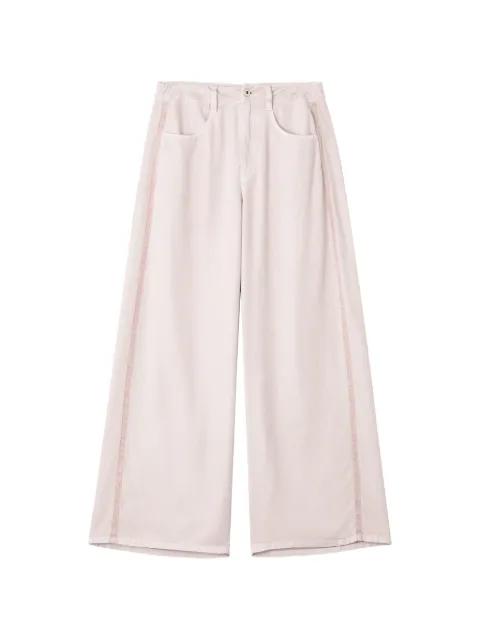 lace-detail wide-leg jeans by TOUT A COUP