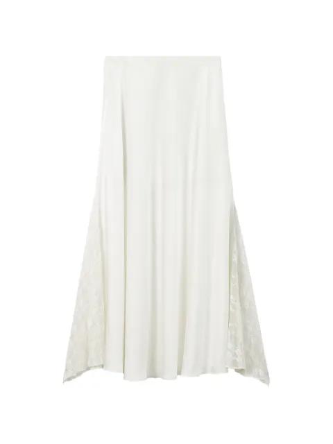 lace-panelled long skirt by TOUT A COUP