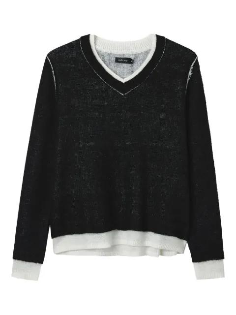 layered V-neck sweater by TOUT A COUP