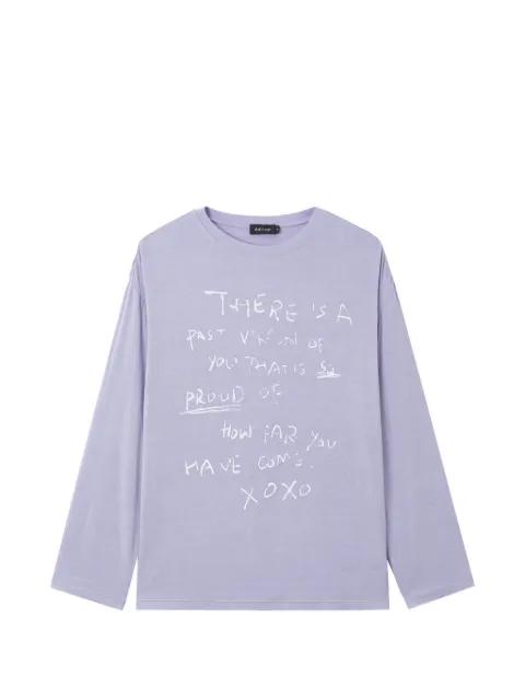 long-sleeve graphic-print T-shirt by TOUT A COUP