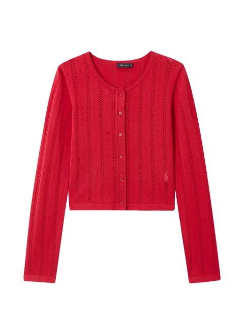 open-knit buttoned cardigan by TOUT A COUP