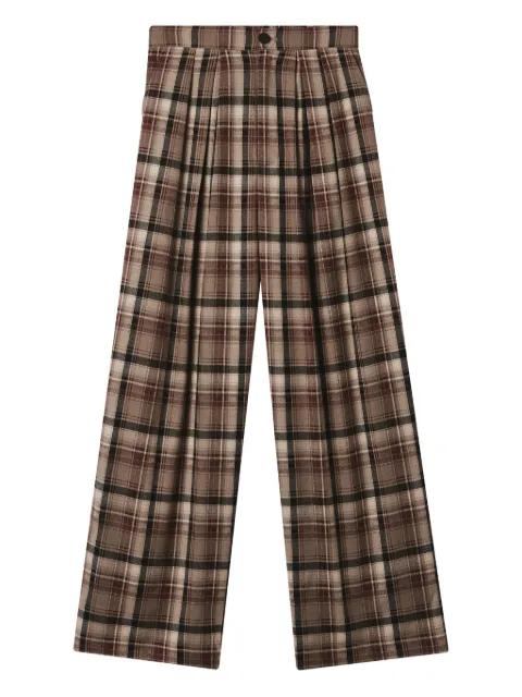 plaid-check pleated trousers by TOUT A COUP
