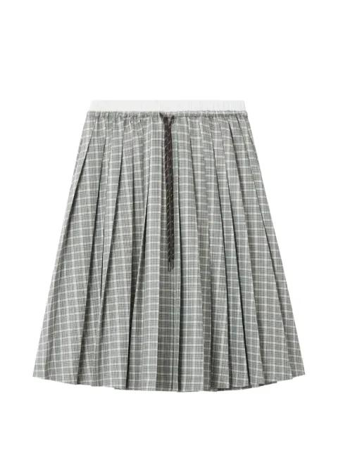 plaid pleated midi skirt by TOUT A COUP