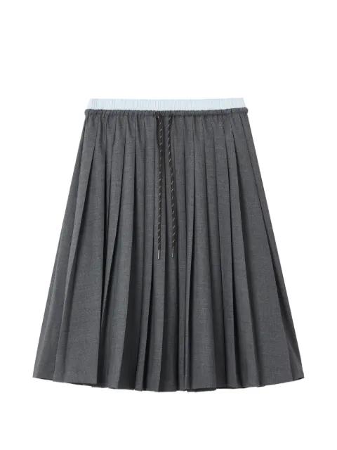 pleated drawstring-fastening midi skirt by TOUT A COUP
