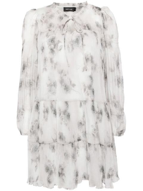 plissé foral-print dress by TOUT A COUP