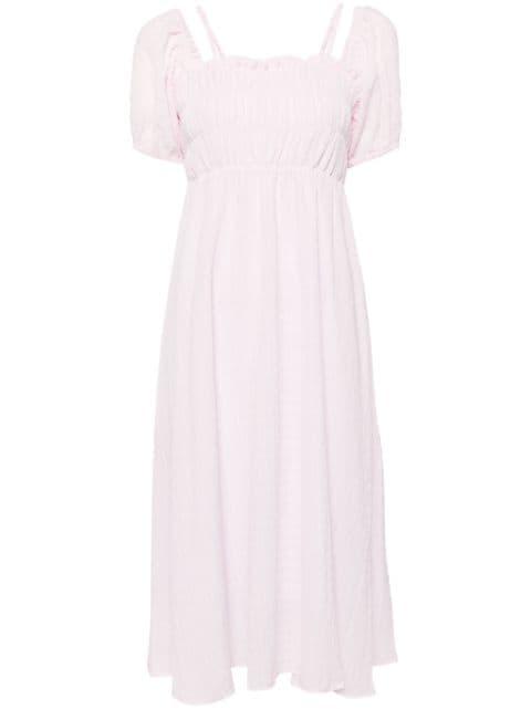 puff sleeves mid-lenght dress by TOUT A COUP