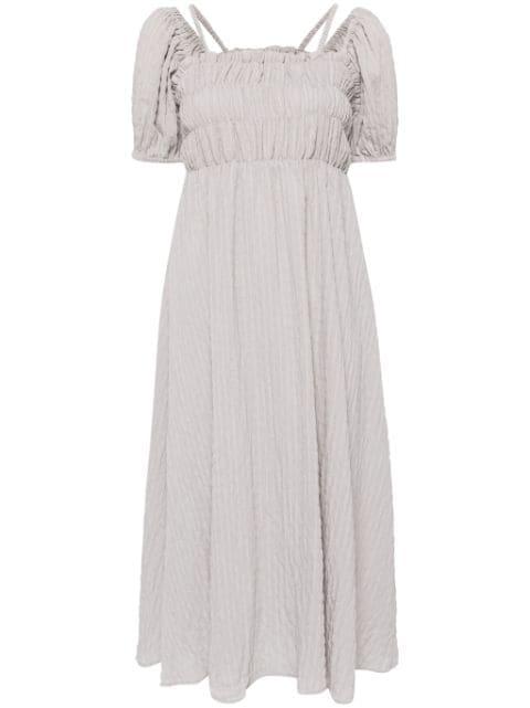 puff sleeves mid-lenght dress by TOUT A COUP