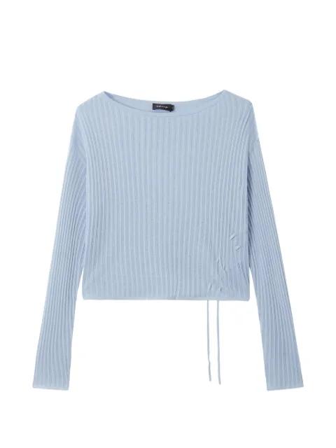 ribbed boat-neck sweater by TOUT A COUP