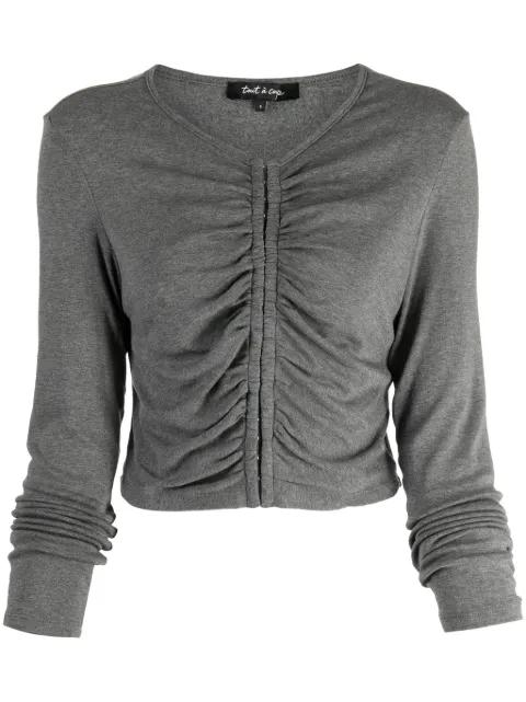 ruched cropped cardigan by TOUT A COUP