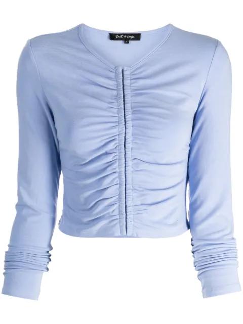 ruched cropped cardigan by TOUT A COUP