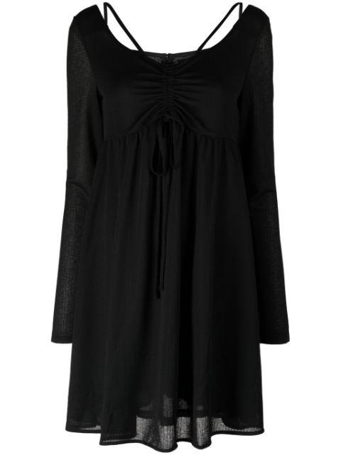 ruched-detail long-sleeve minidress by TOUT A COUP