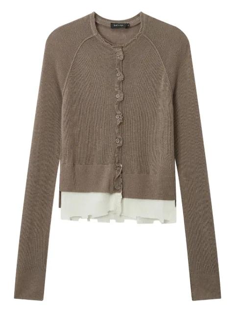 ruffle-trim cardigan by TOUT A COUP