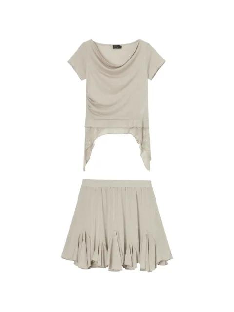 ruffled lace-trim mini dress by TOUT A COUP