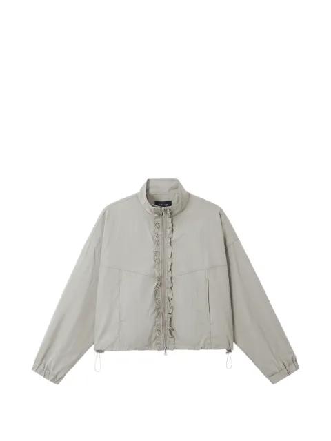 ruffled-trim zip-up bomber jacket by TOUT A COUP
