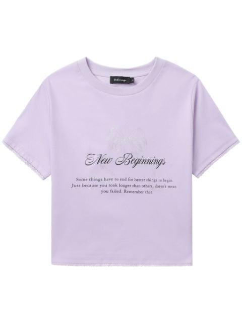 slogan-print cotton T-shirt by TOUT A COUP