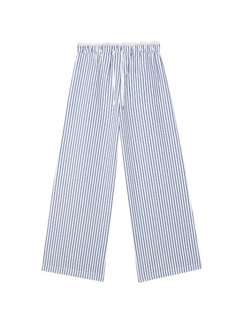 striped drawstring-waist wide-leg trousers by TOUT A COUP
