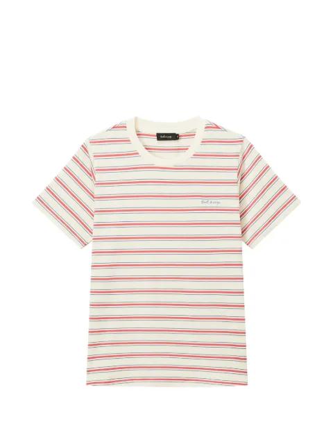 striped embroidered-logo T-shirt by TOUT A COUP