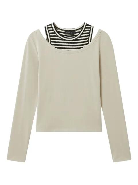 striped layered T-shirt by TOUT A COUP