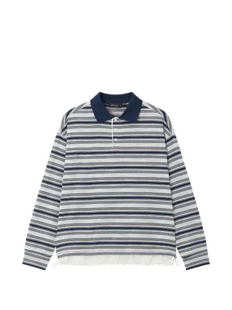 striped long-sleeve polo top by TOUT A COUP