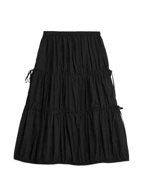 tiered drawstring midi skirt by TOUT A COUP