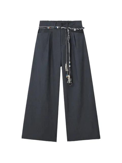 wide leg tie trousers by TOUT A COUP