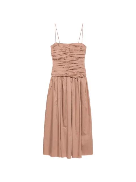 Amina ruched-bodice midi dress by TOVE