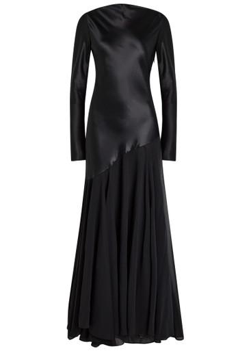 Cordelia asymmetric silk maxi dress by TOVE