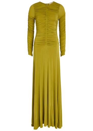 Eira ruched stretch-jersey maxi dress by TOVE