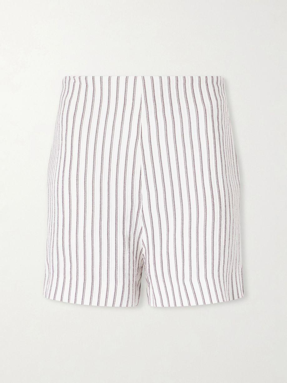 Felix striped-printed woven shorts by TOVE