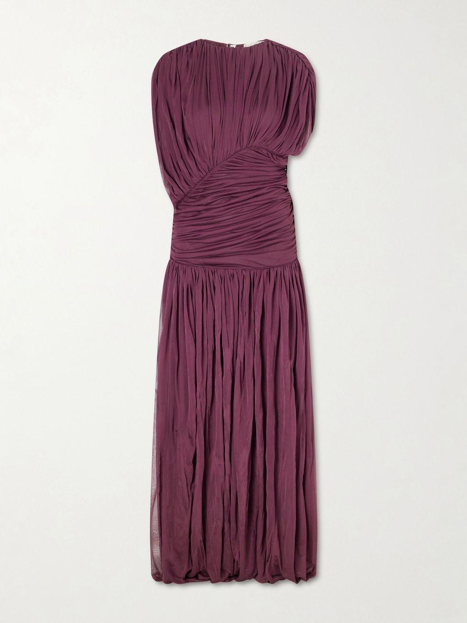Gathered chiffon gown by TOVE