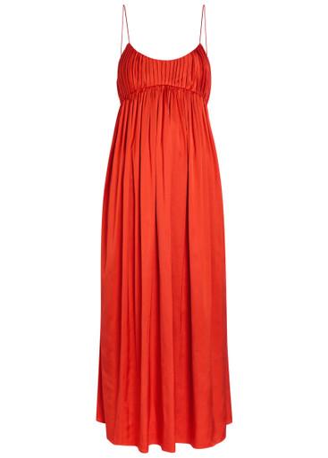 Katrine stretch-satin midi dress by TOVE