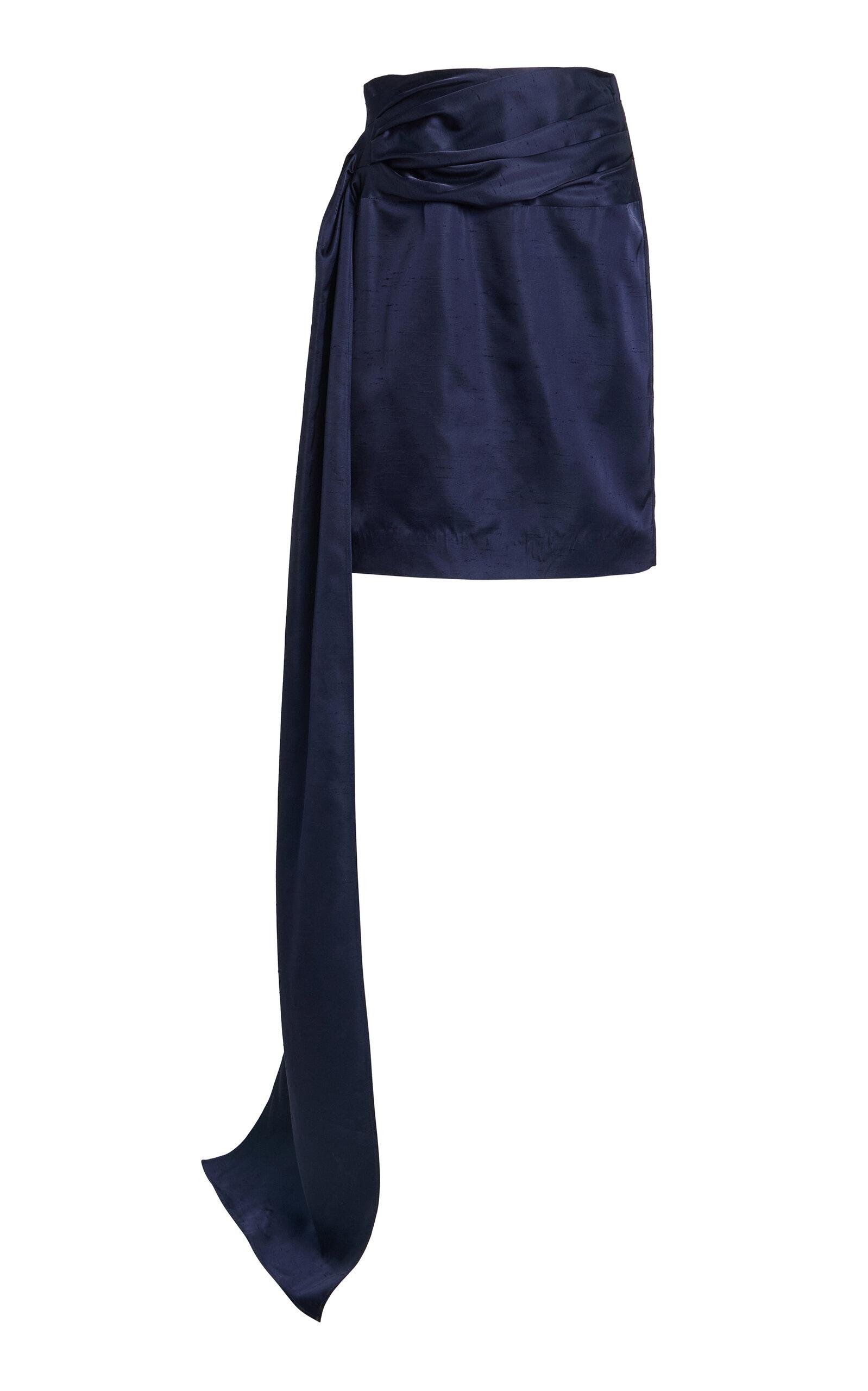 Tove Jullee Sash-Detailed Shantung Midi Skirt - Moda Operandi by TOVE