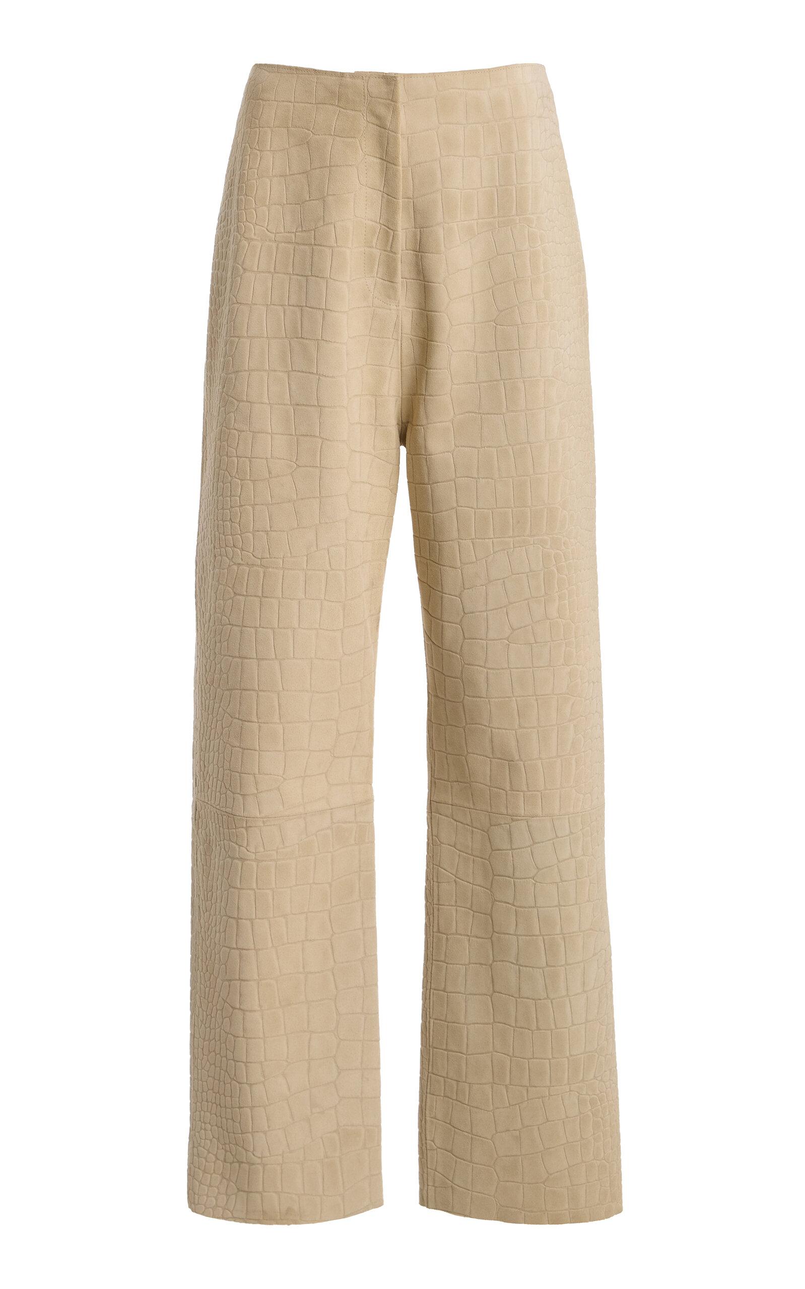 Tove Tieve Croc-Effect Suede Trousers - Moda Operandi by TOVE