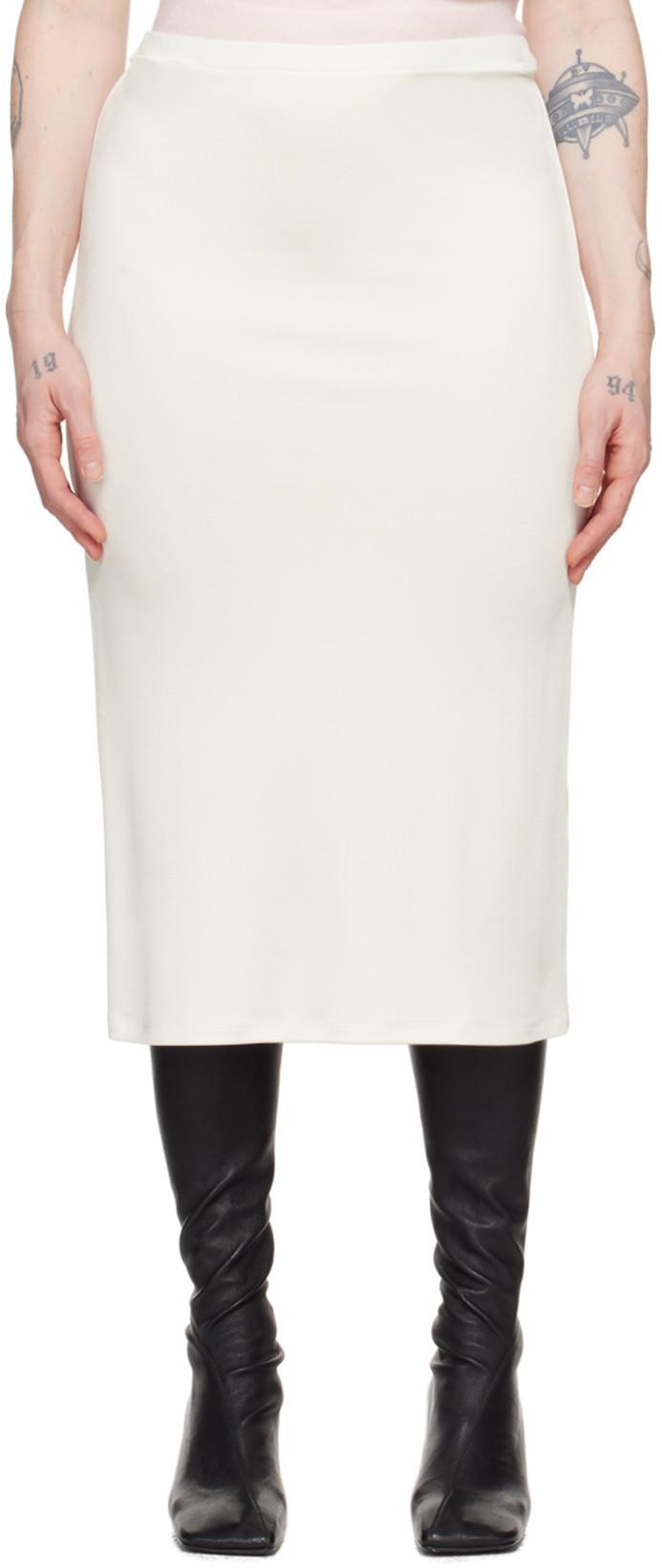 White Flor Midi Skirt by TOVE