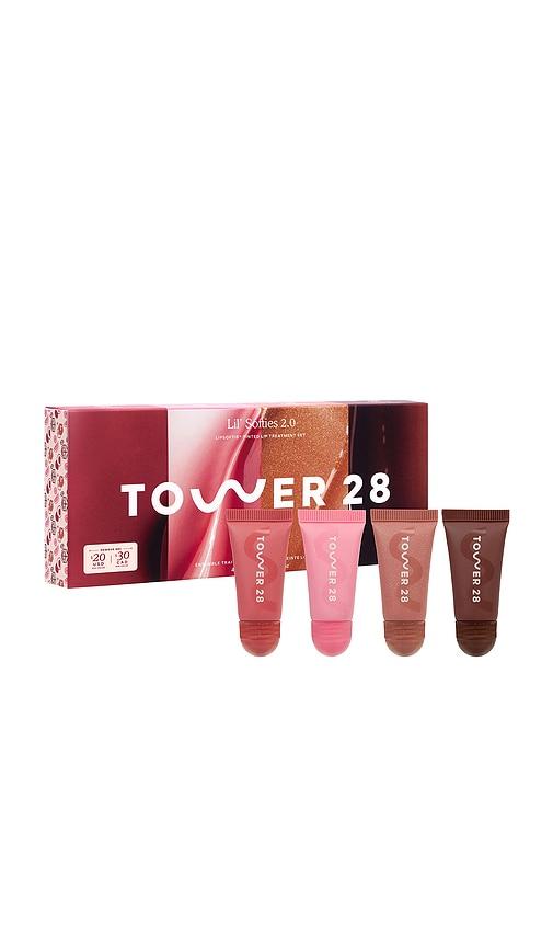 Tower 28 Lil' Softies Lip Kit in Dulce De Leche Shimmer, Red Bean Mochi, Watermelon Kiwi & Tiramisu by TOWER 28