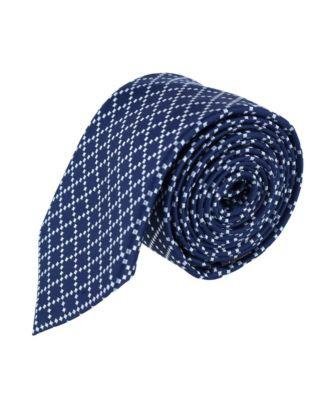 Rowan Geometric Pattern Silk Necktie by TRAFALGAR