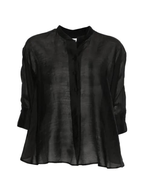 stand-collar shirt by TRAME AUREE