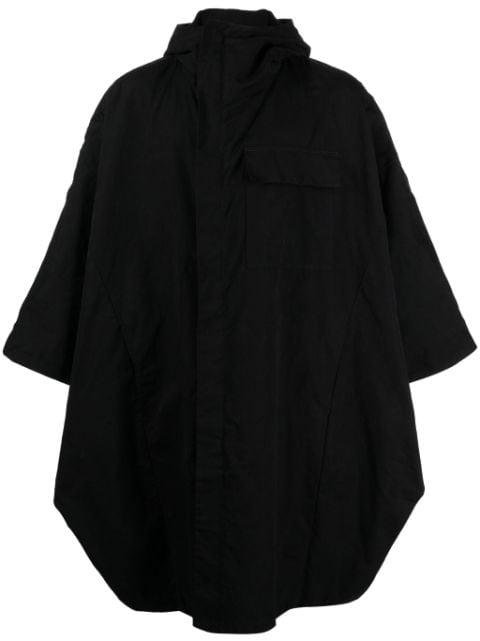high-neck virgin-wool cape by TRANSIT
