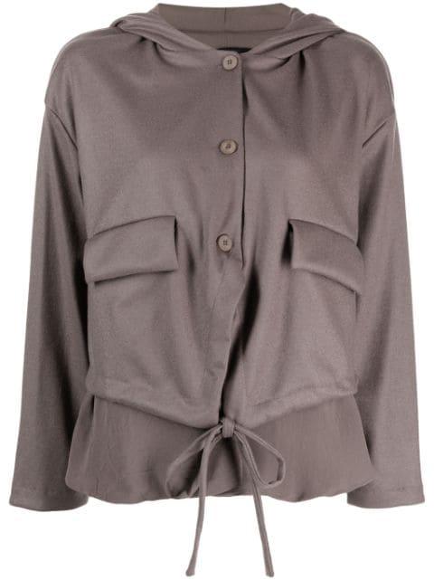layered hoodied jacket by TRANSIT