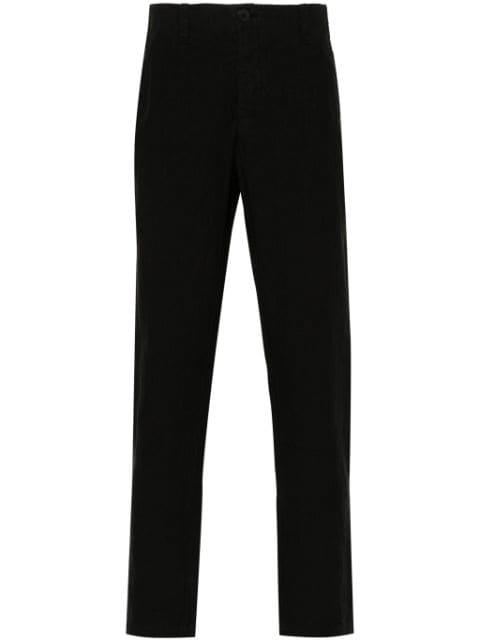 linen tapered-leg trousers by TRANSIT