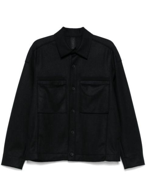 wool raw-cut overshirt by TRANSIT