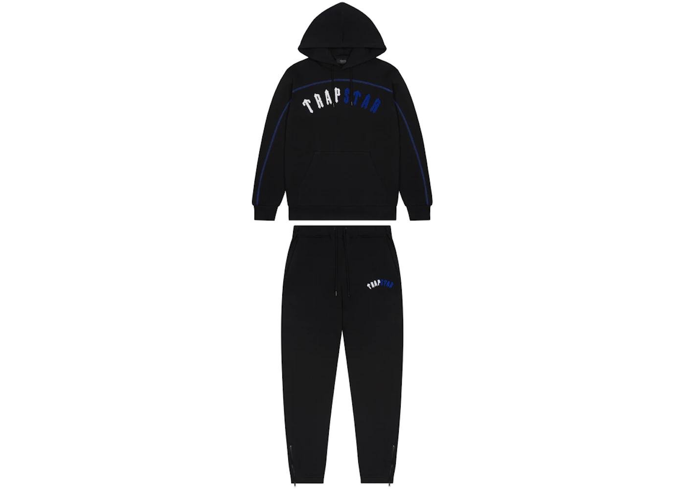 Irongate Arch Chenille Hoodie Tracksuit Black Ice Edition by TRAPSTAR